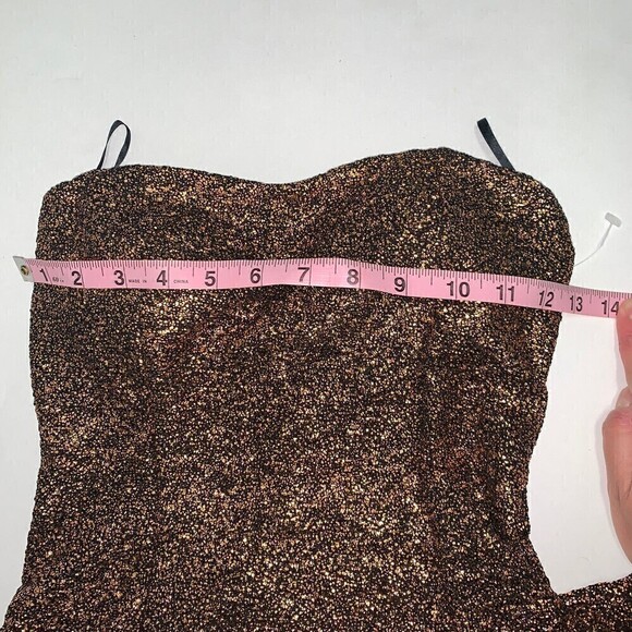 POETRY Womens Strapless Gold Shimmer Top Size Small New Years Eve Party NWOT - Picture 5 of 6